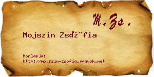 Mojszin Zsófia névjegykártya